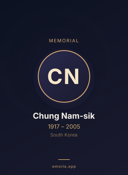 Memorial portrait of Chung Nam-sik