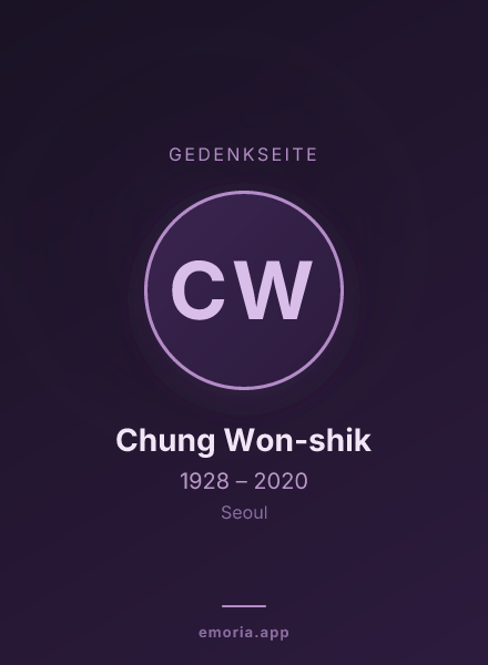 Gedenkportrait von Chung Won-shik