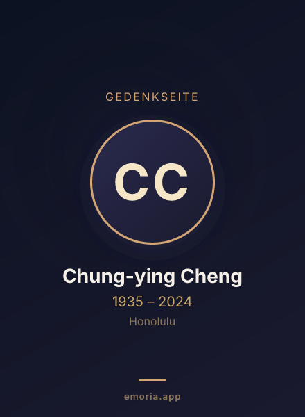 Gedenkportrait von Chung-ying Cheng
