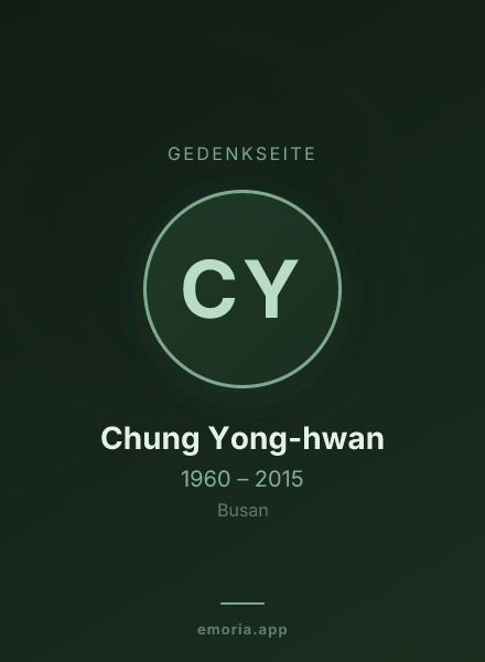 Gedenkportrait von Chung Yong-hwan