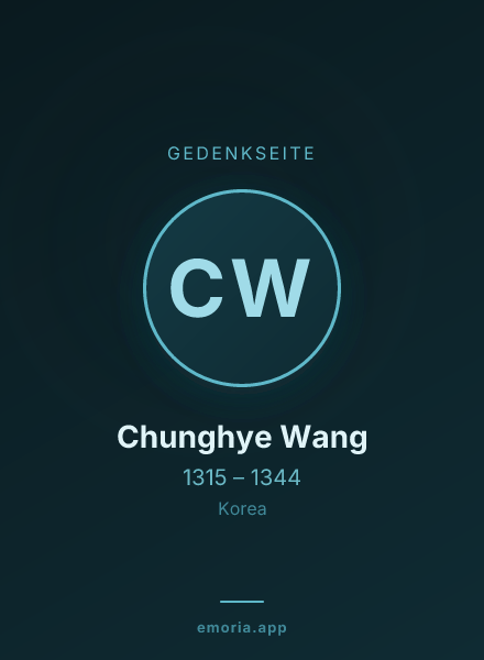 Gedenkportrait von Chunghye Wang