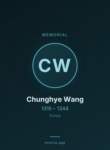 Memorial portrait of Chunghye Wang