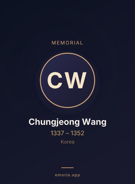 Memorial portrait of Chungjeong Wang