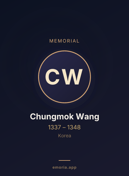 Memorial portrait of Chungmok Wang
