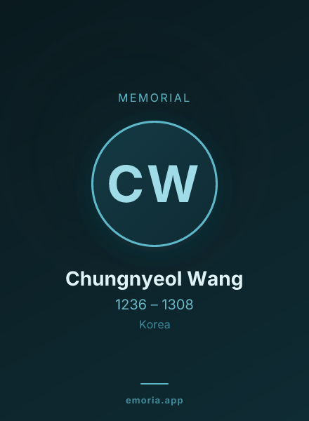 Memorial portrait of Chungnyeol Wang
