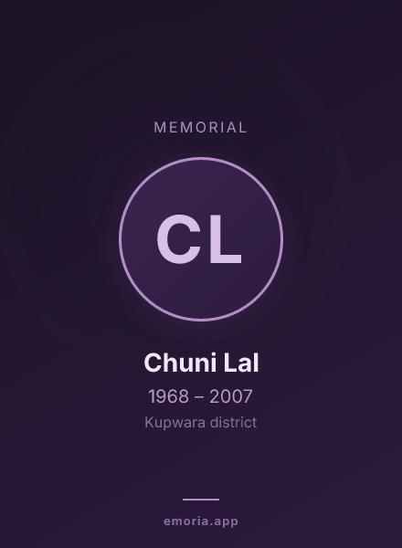 Memorial portrait of Chuni Lal