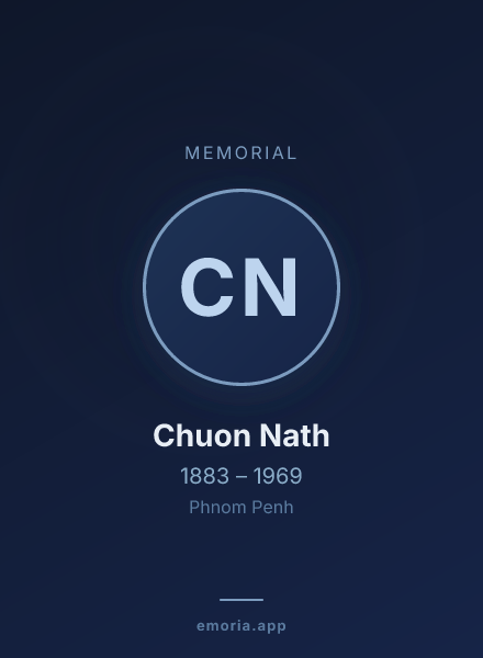 Memorial portrait of Chuon Nath