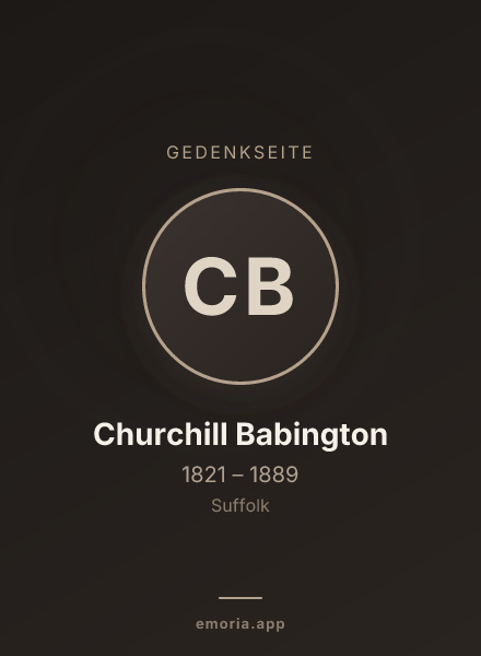 Gedenkportrait von Churchill Babington