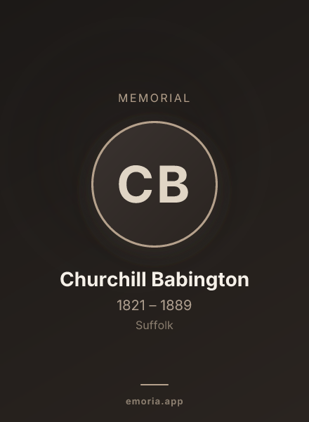 Memorial portrait of Churchill Babington