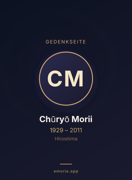 Gedenkportrait von Chūryō Morii
