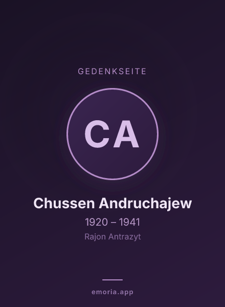 Gedenkportrait von Chussen Andruchajew
