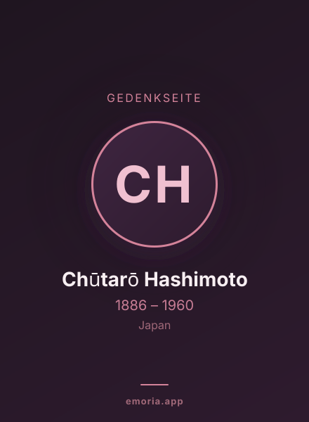 Gedenkportrait von Chūtarō Hashimoto
