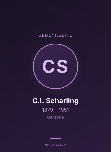 Gedenkportrait von C.I. Scharling