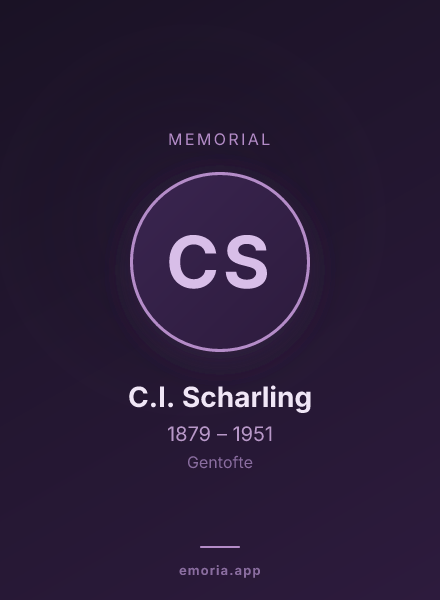 Memorial portrait of C.I. Scharling