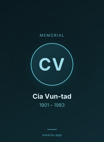 Memorial portrait of Cia Vun-tad