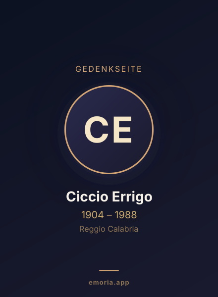 Gedenkportrait von Ciccio Errigo
