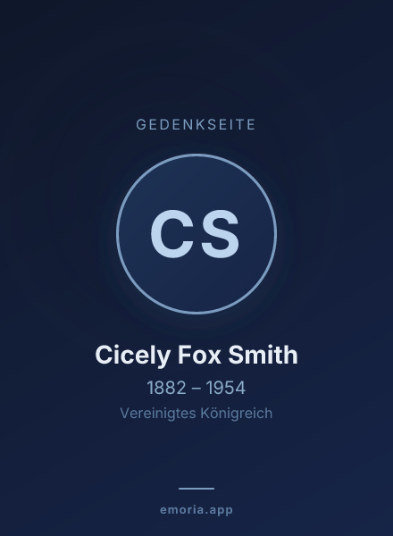 Gedenkportrait von Cicely Fox Smith