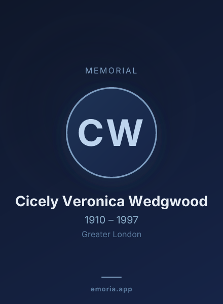 Memorial portrait of Cicely Veronica Wedgwood