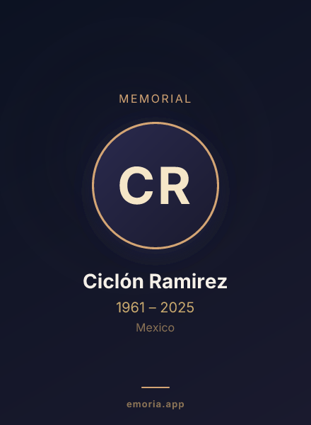Memorial portrait of Ciclón Ramirez