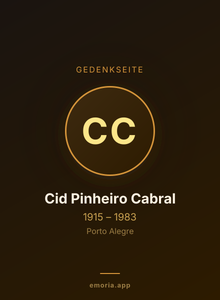 Gedenkportrait von Cid Pinheiro Cabral