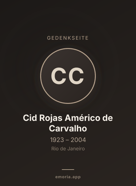 Gedenkportrait von Cid Rojas Américo de Carvalho