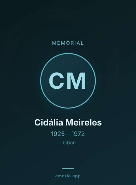 Memorial portrait of Cidália Meireles