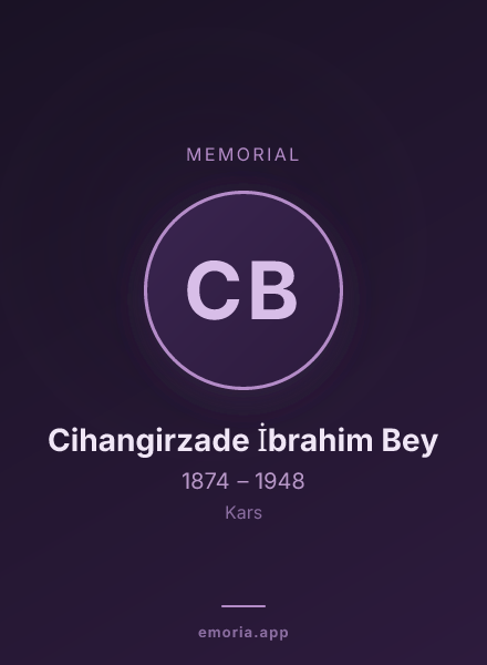 Memorial portrait of Cihangirzade İbrahim Bey