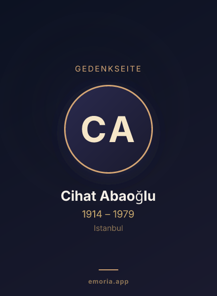 Gedenkportrait von Cihat Abaoğlu
