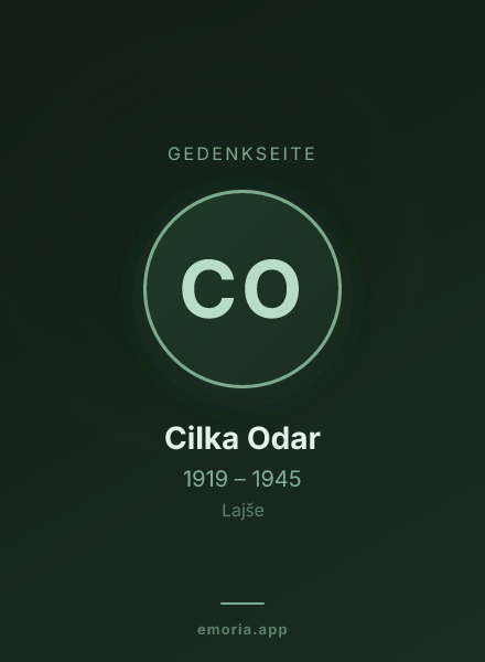 Gedenkportrait von Cilka Odar