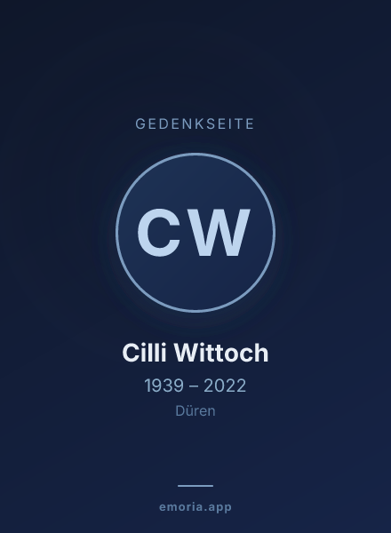 Gedenkportrait von Cilli Wittoch