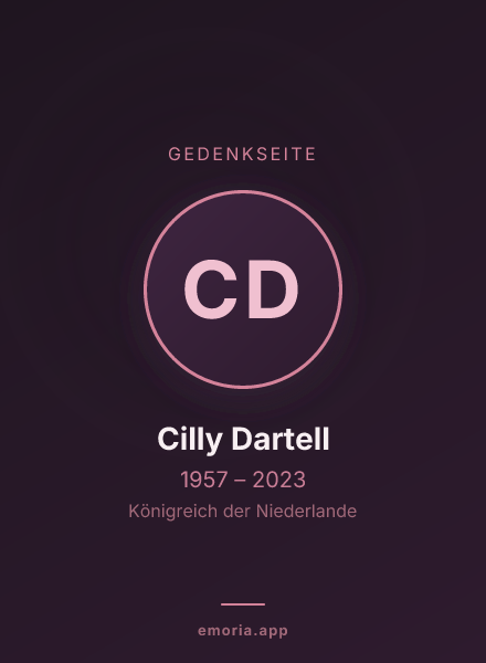 Gedenkportrait von Cilly Dartell