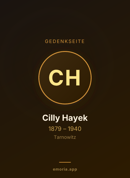 Gedenkportrait von Cilly Hayek