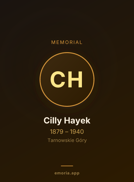Memorial portrait of Cilly Hayek