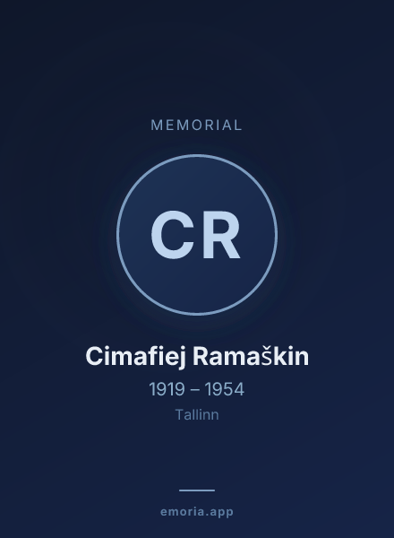 Memorial portrait of Cimafiej Ramaškin