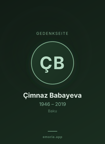 Gedenkportrait von Çimnaz Babayeva