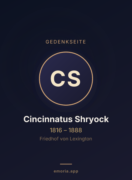 Gedenkportrait von Cincinnatus Shryock