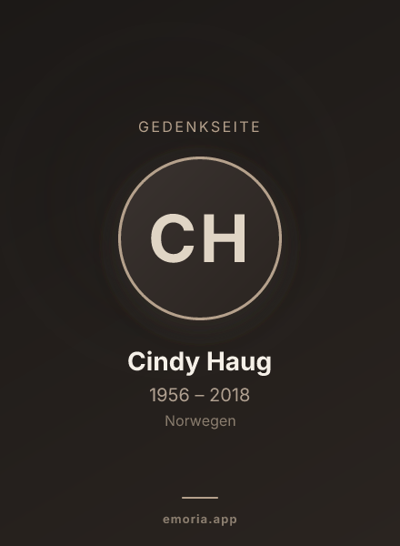 Gedenkportrait von Cindy Haug