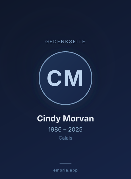 Gedenkportrait von Cindy Morvan