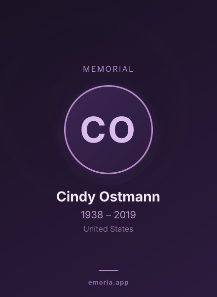 Memorial portrait of Cindy Ostmann