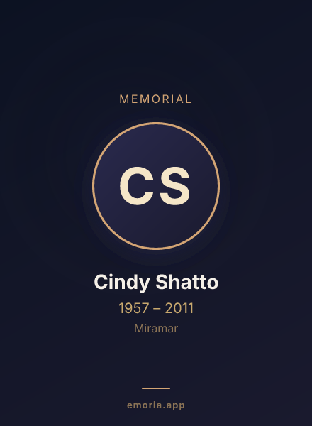 Memorial portrait of Cindy Shatto