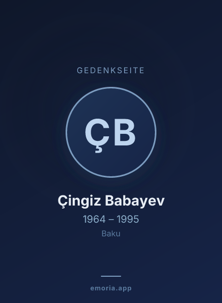 Gedenkportrait von Çingiz Babayev