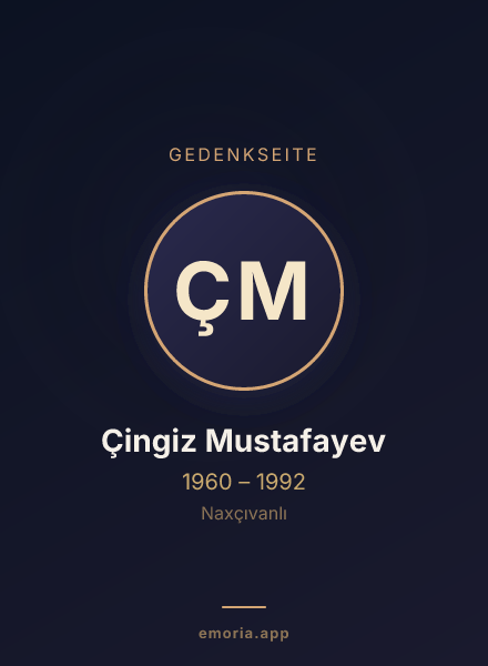 Gedenkportrait von Çingiz Mustafayev