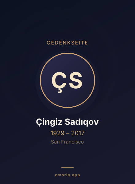 Gedenkportrait von Çingiz Sadıqov
