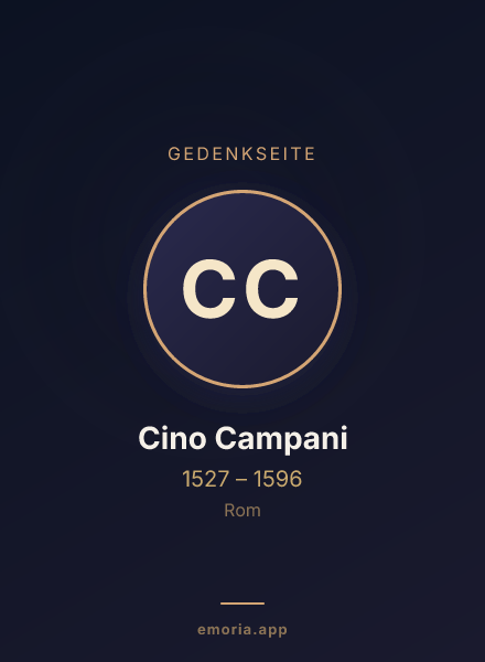 Gedenkportrait von Cino Campani