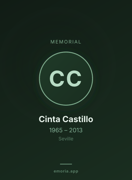 Memorial portrait of Cinta Castillo
