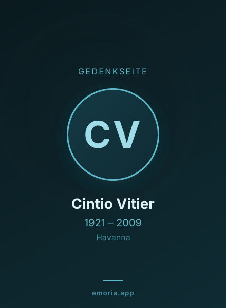Gedenkportrait von Cintio Vitier