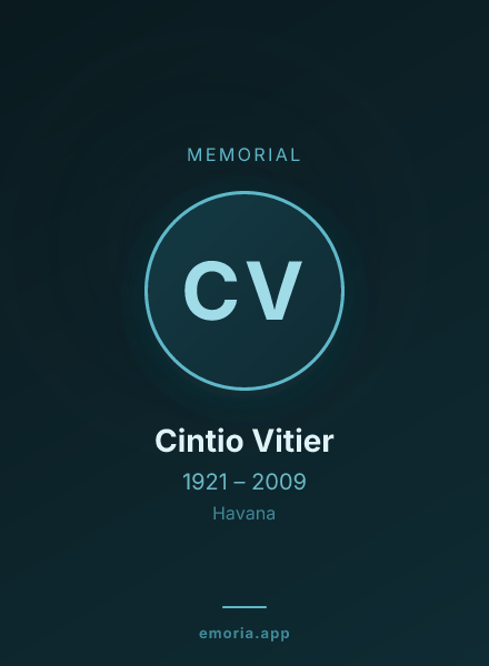 Memorial portrait of Cintio Vitier