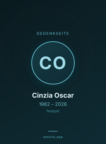 Gedenkportrait von Cinzia Oscar