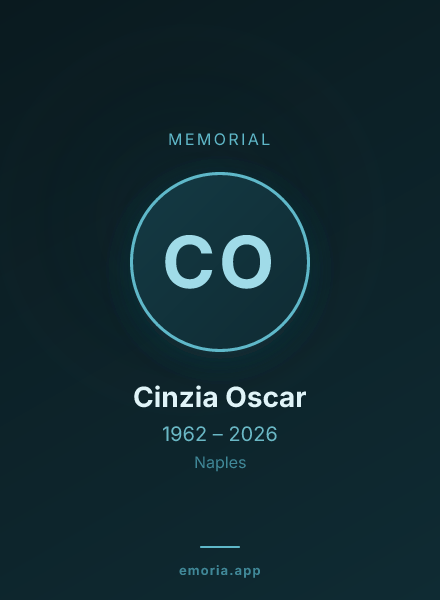 Memorial portrait of Cinzia Oscar