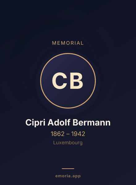 Memorial portrait of Cipri Adolf Bermann
